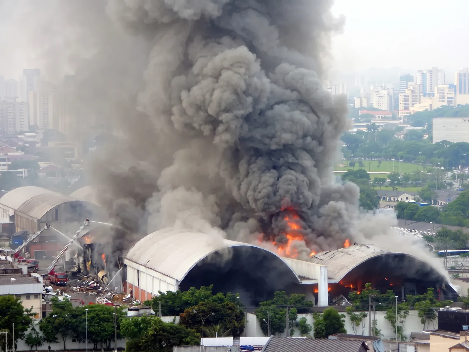 Incêndio de grandes proporções atendido pela Nobre Demolidora