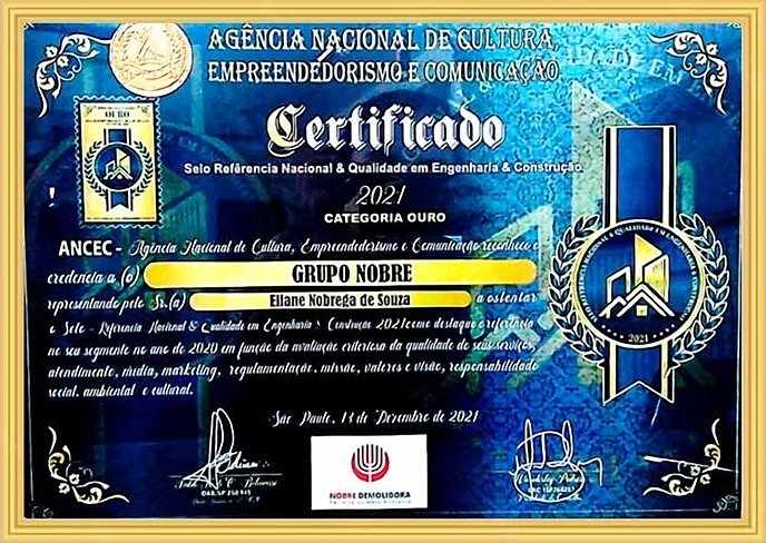 Selo Referência Nacional em Engenharia e Construção