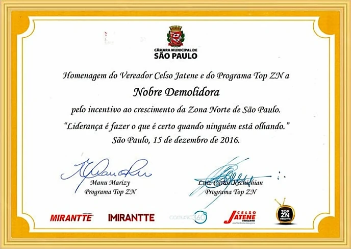 Homenagem do Vereador Celso Jatene